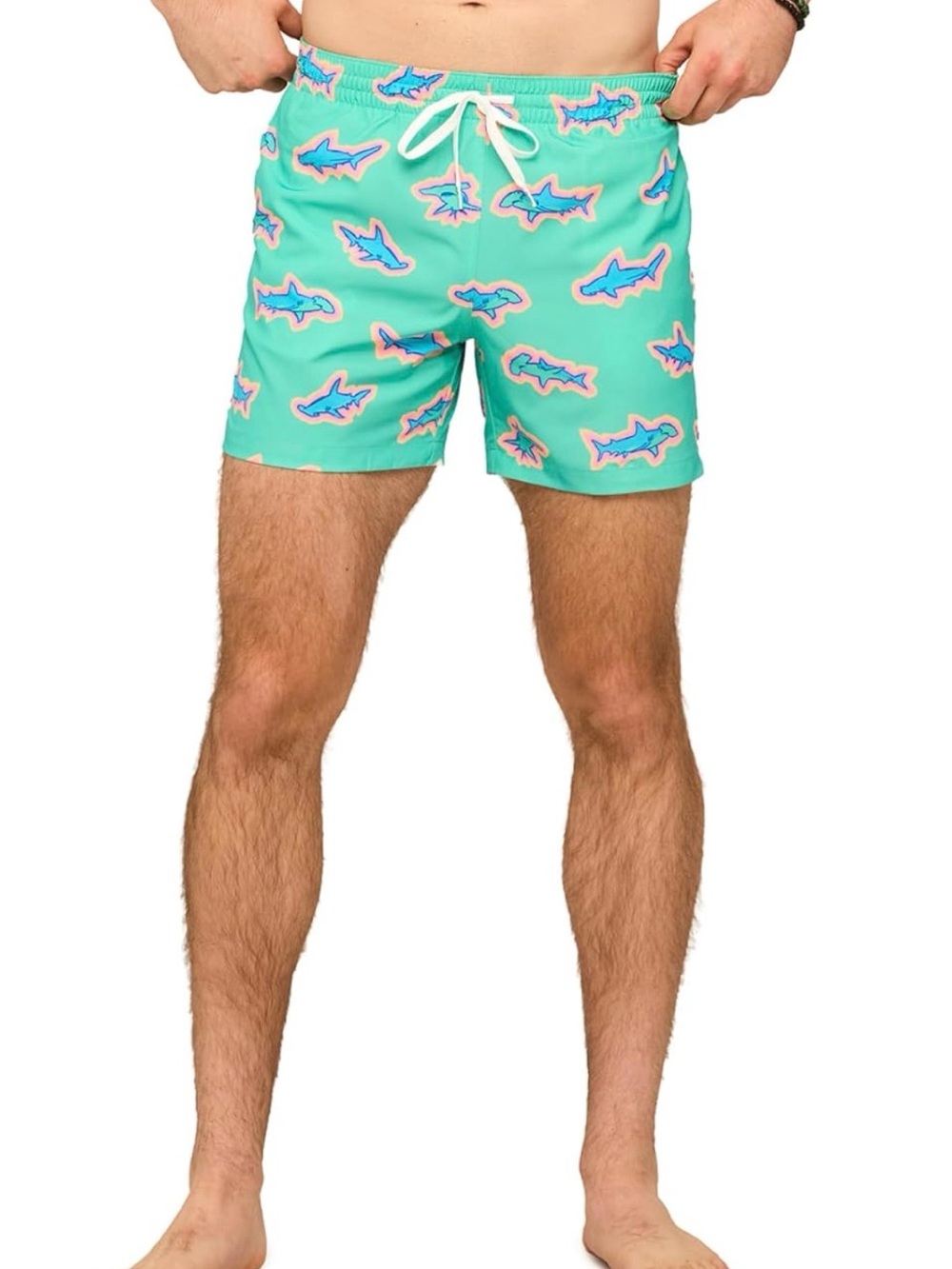 Chubbies Shark Print Swim Trunks Mens Medium 5.5” Inseam Stretch Beach Shorts